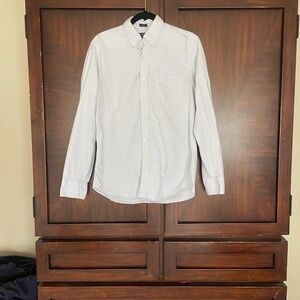 J. Crew Men's Light Blue Striped Button Down Shirt slim fit M